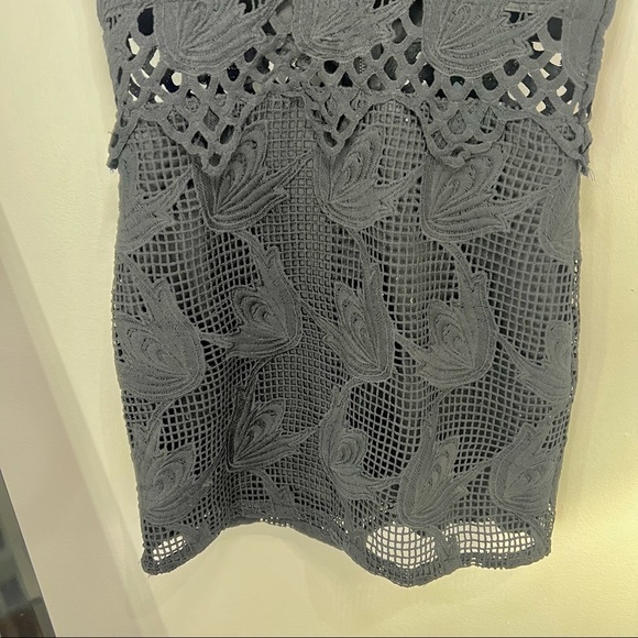 BLOOMINGDALES • AQUA • FORMAL BLACK • LACE DRESS - Picture 11 of 11